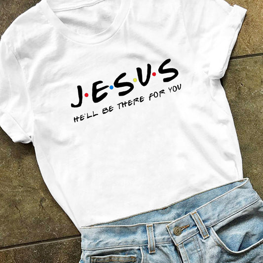 Jesus Print Women Tshirts Cotton Clothes Tops™