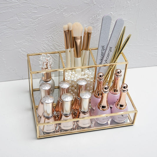 Desktop Glass Skin Care Products Perfume Storage Box™